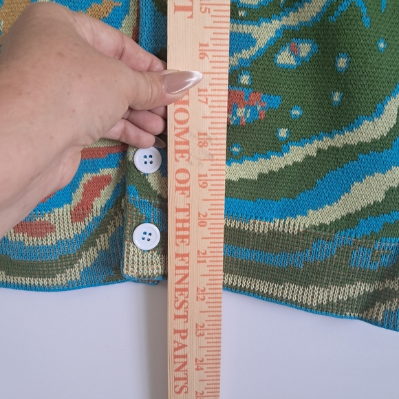 SeaMilk Cardigan Set Size S – 100% Cotton Button Front Sweaters (Blue & Brown) - Picture 4 of 16